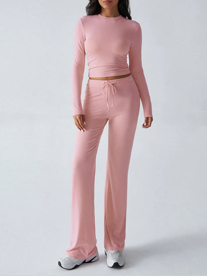 Hazel Blues® |  Round Neck Long Sleeve Top and Pants Set