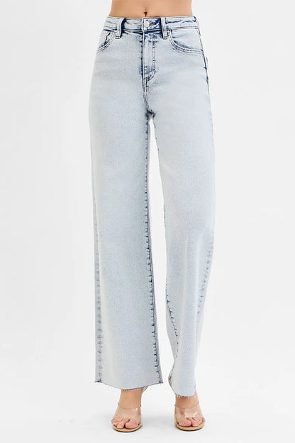 Hazel Blues® | RISEN High Rise Wide Leg Jeans