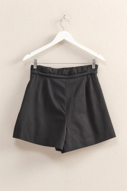 Hazel Blues® |  HYFVE High-Waisted Washed Twill Paperbag Shorts