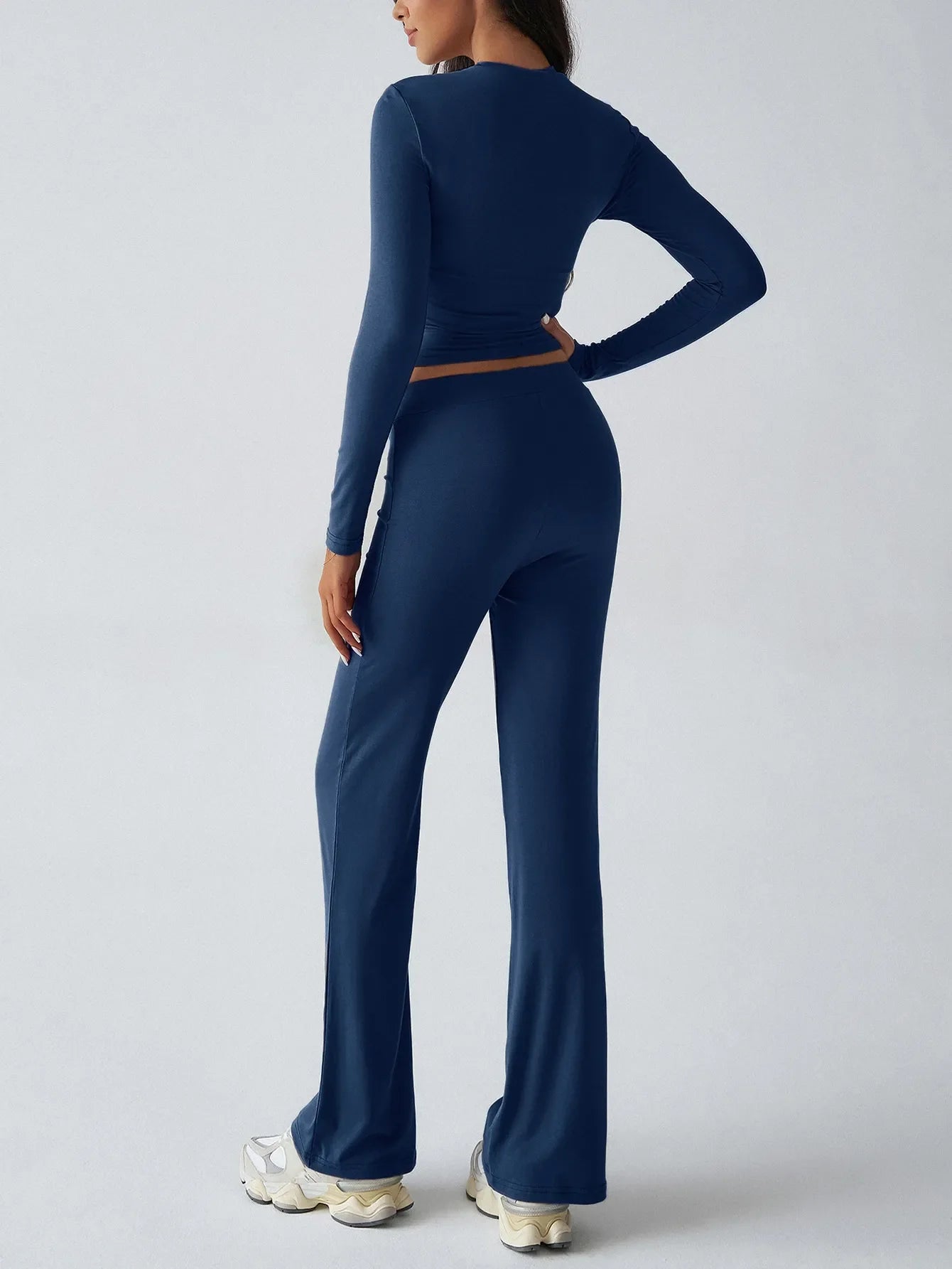 Hazel Blues® |  Round Neck Long Sleeve Top and Pants Set