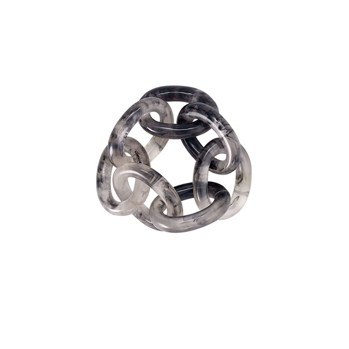 CHAINLINK NAPKIN RING IN SMOKE
