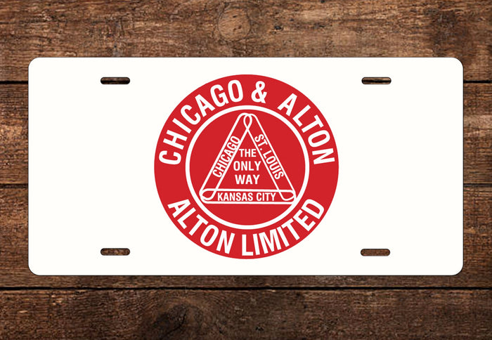 Chicago & Alton Railroad License Plate