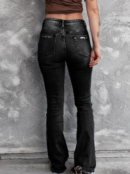 Hazel Blues® |  Distressed Flare Jeans