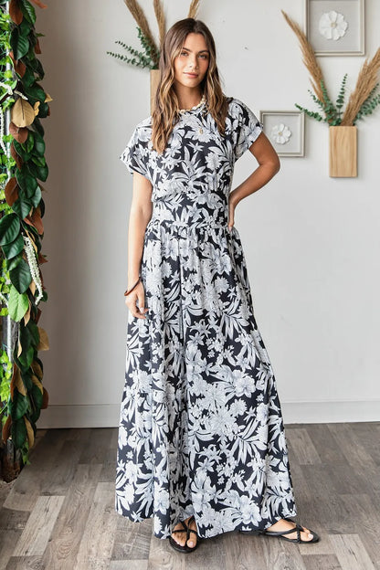 Hazel Blues® |  Mittoshop Tropical Print Top and Skirt Set