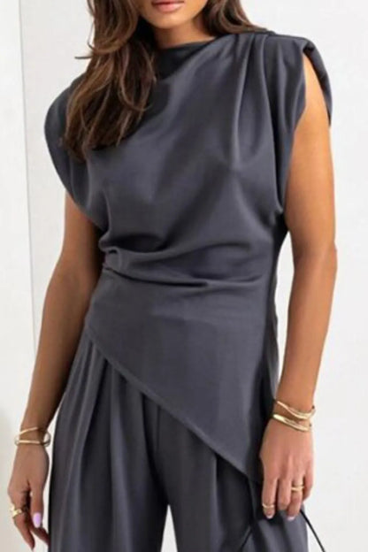Hazel Blues® |  Round Neck Top and Pants Set