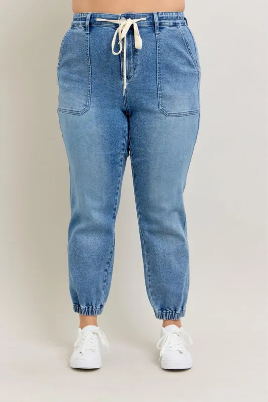 Hazel Blues® | Judy Blue High Waist Denim Jogger