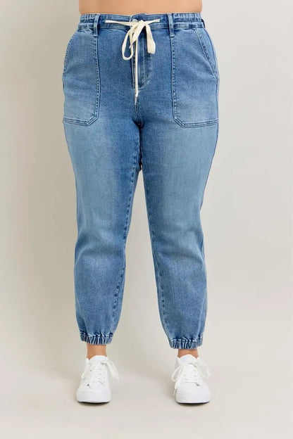 Hazel Blues® | Judy Blue High Waist Denim Jogger