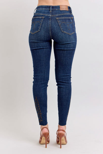 Hazel Blues® | Judy Blue Embroidered High Rise Skinny Jeans