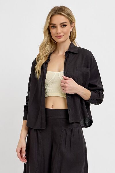 Hazel Blues® |  RISEN Button Down Long Sleeve Shirt