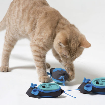 Doc & Phoebe's Indoor Hunting Cat Feeder - 3 Mouse Feeders