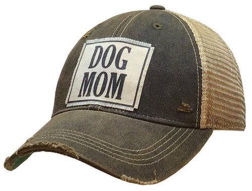 Dog Mom Distressed Trucker Hat Baseball Cap - Dog.Dog.Cat.