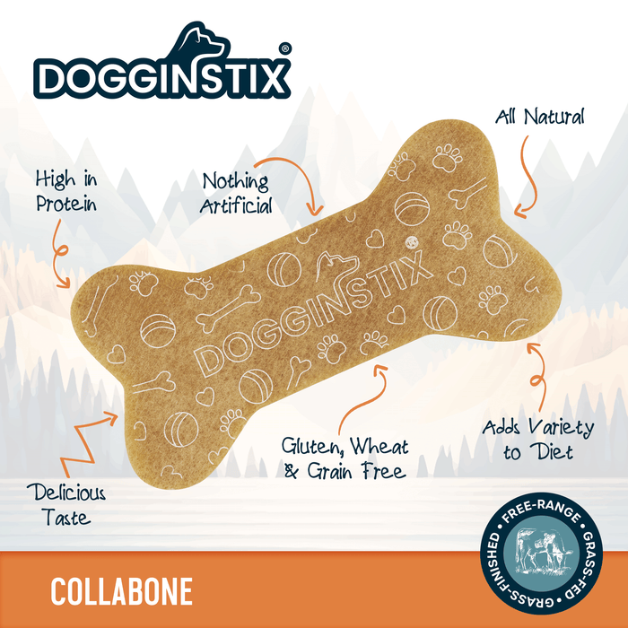 Dogginstix Beef Collagen Collabone 6" | Natural Dog Chew