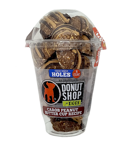 Donut Holes, Carob Peanut Butter Cup Recipe Dog Treats, 15ct - Dog.Dog.Cat.