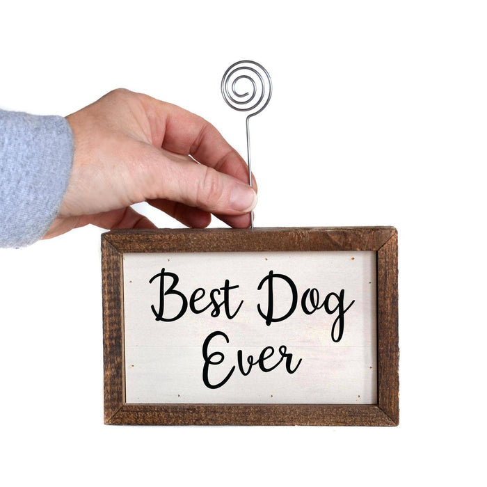 Driftless Studios - 6X4 Tabletop Picture Frame Block - Best Dog Ever