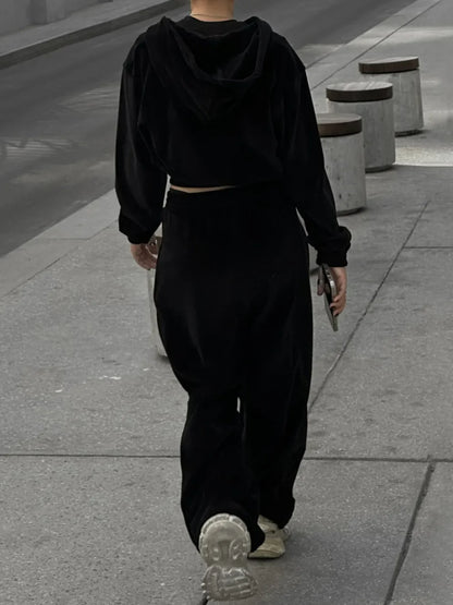 Hazel Blues® |  Zip Up Hoodie and Pocketed Pants Set