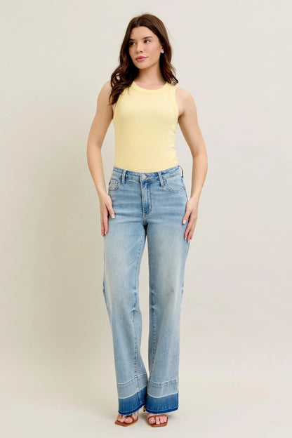 Hazel Blues® | Judy Blue Mr Release Hem Wide Leg Jeans