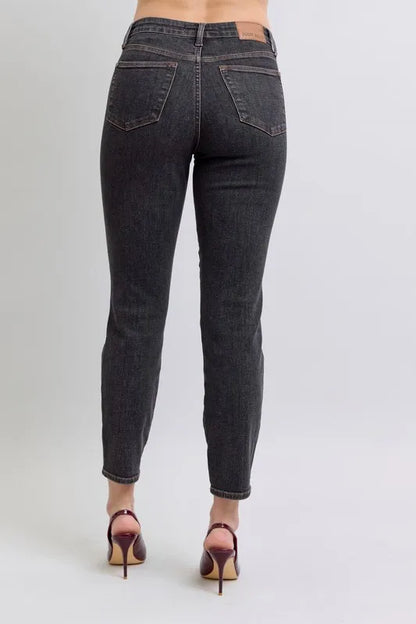 Hazel Blues® | Judy Blue Mid Rise Tummy Control Slim Jeans