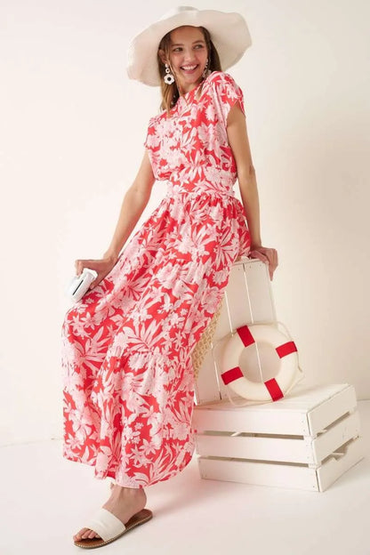 Hazel Blues® |  Mittoshop Tropical Print Top and Skirt Set