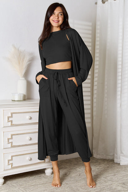 Hazel Blues® |  Tank, Pants, and Cardigan Set with Pockets