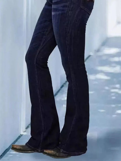 Hazel Blues® | Wash Flare Jeans with Pockets