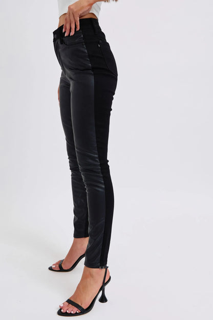 Hazel Blues® | Judy Blue HW Faux Leather Skinny Pants