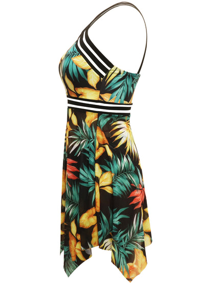 Hazel Blues® |  Cutout Printed Two-Piece Swim Set