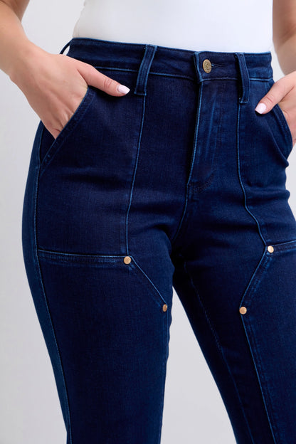Hazel Blues® | Judy Blue Hw Work Wear Knee Patch Straight Jeans