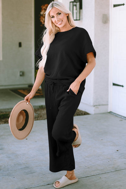 Hazel Blues® |  Short Sleeve Top and Pants Set