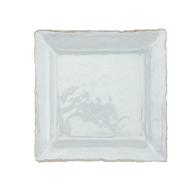 EDGEY SQUARE PLATTER IN PLATINUM