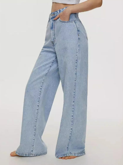 Hazel Blues® |  High-Waisted Wide Leg Jeans