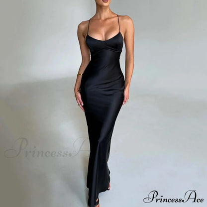 Emilia Satin Draped Gown