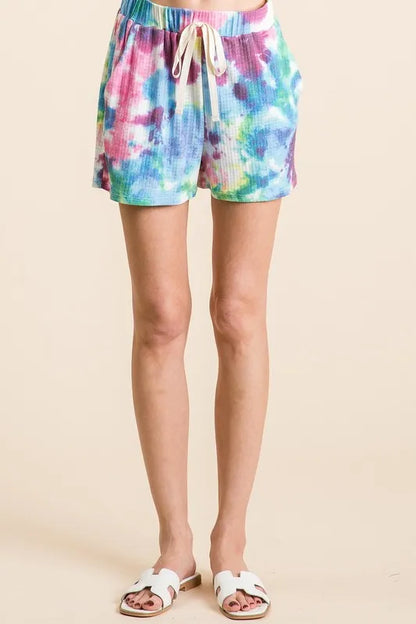 Hazel Blues® |  BiBi Tie Dye French Terry Casual Shorts