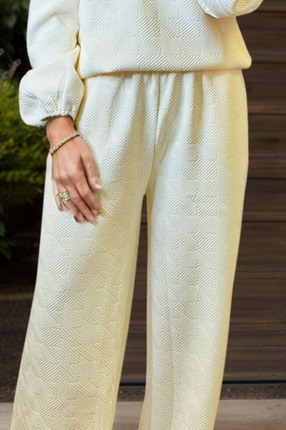 Hazel Blues® |  Round Neck Long Sleeve Top and Pants Set