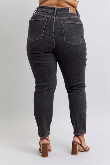 Hazel Blues® | Judy Blue Mid Rise Tummy Control Slim Jeans