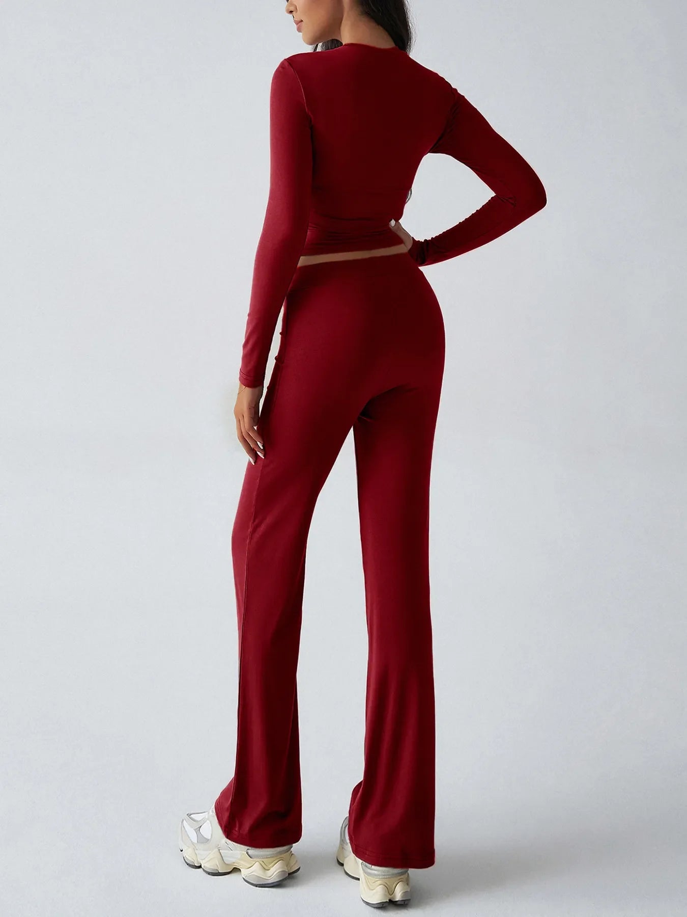 Hazel Blues® |  Round Neck Long Sleeve Top and Pants Set