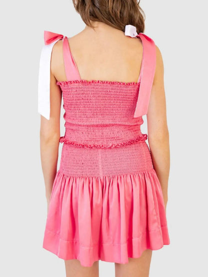 Hazel Blues® |  Smocked Tie Shoulder Cami and Shorts Set