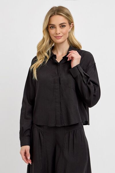 Hazel Blues® |  RISEN Button Down Long Sleeve Shirt