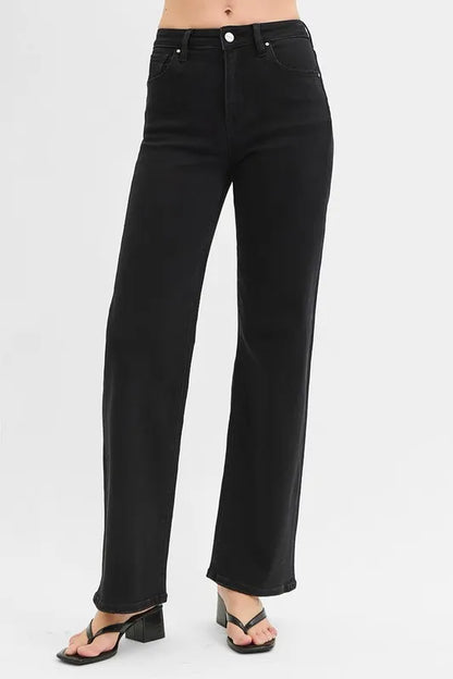 Hazel Blues® |  RISEN High Rise Wide Jeans