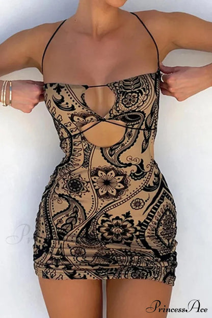 Floral Print Cutout Hip Dress Pack