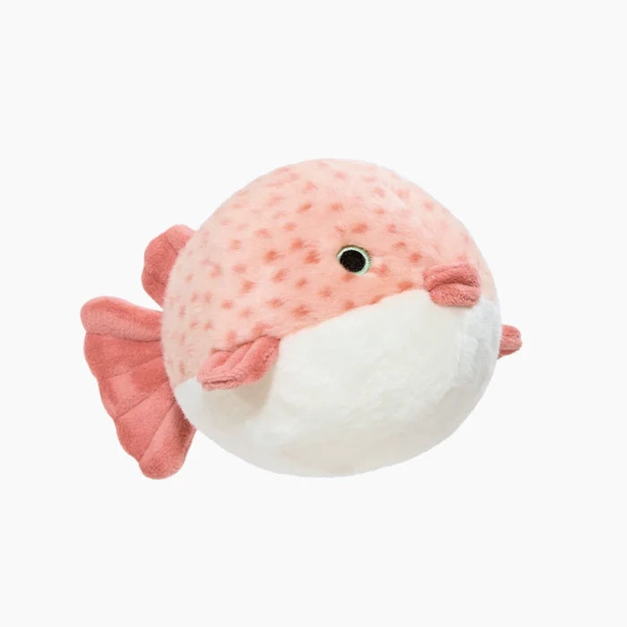 Fluff & Tuff Dottie Puffer Fish – Ultra-Durable Plush Dog Toy - Dog.Dog.Cat.