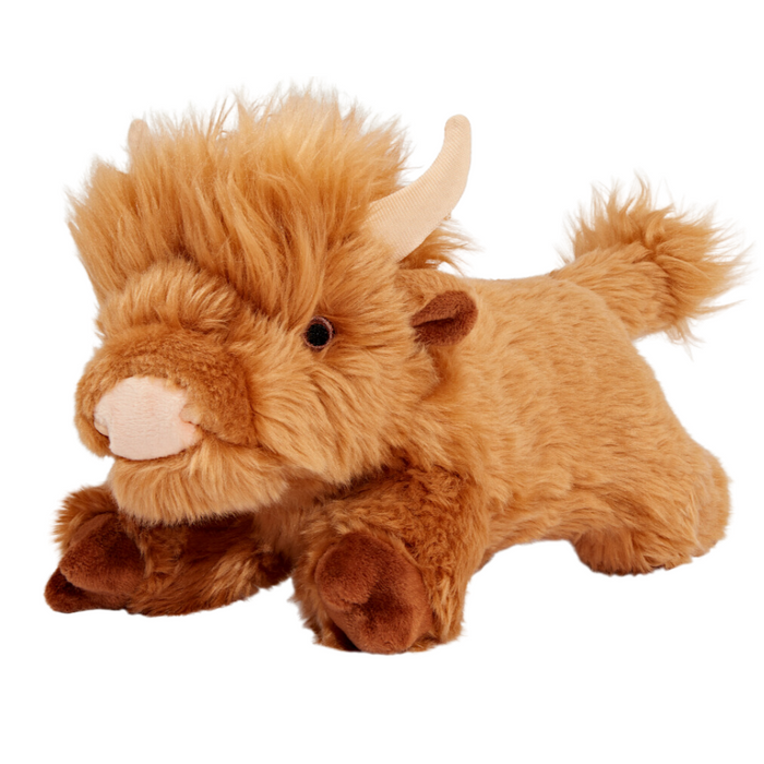 Fluff & Tuff Shaggy The Highland Cow Dog Toy