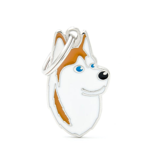 Friends Black and Orange Husky ID Tag - MyFamily - Dog.Dog.Cat.