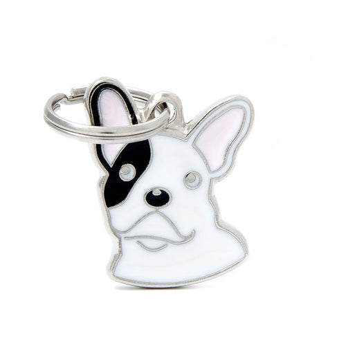 Friends Black and White French Bulldog ID Tag - MyFamily - Dog.Dog.Cat.