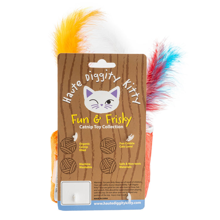 Haute Diggity Dog - Furball + Catweiser Catnip Cat Toy with Feathers