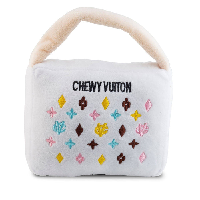 Haute Diggity Dog - White Chewy Vuiton Purses Squeaker Dog Toy - Dog.Dog.Cat.