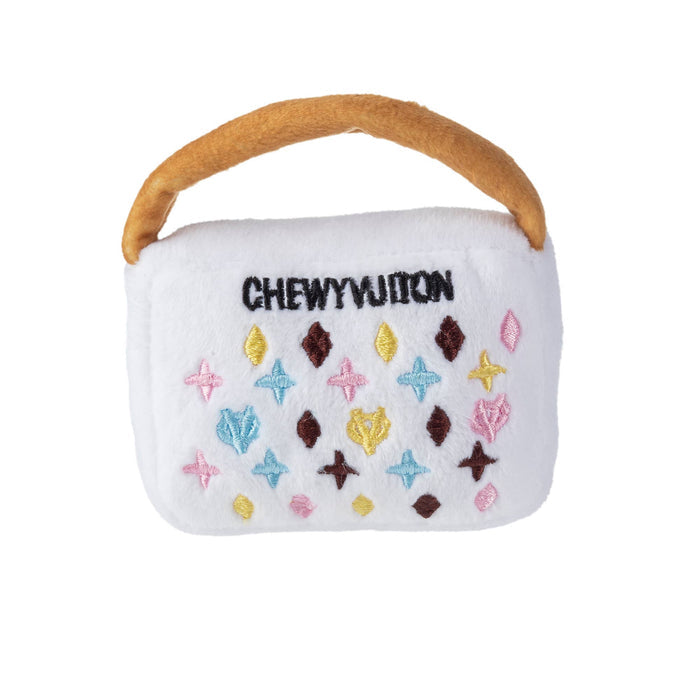 Haute Diggity Dog - White Chewy Vuiton Purses Squeaker Dog Toy - Dog.Dog.Cat.