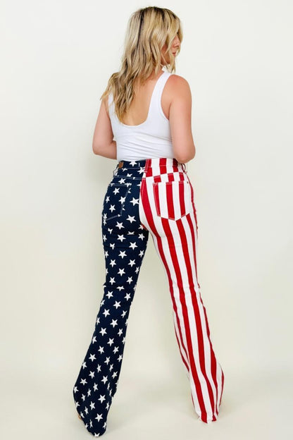 Hazel Blues® |  Judy Blue High Waist American Flag Print Flare Jeans