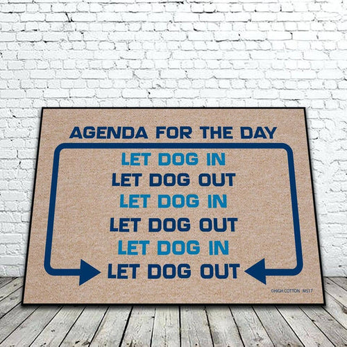 High Cotton Gifts - Agenda For Day Mat - Dog.Dog.Cat.