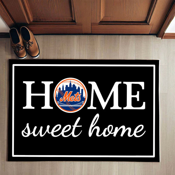 Home Sweet Home - New York M Baseball - Anti Slip Indoor Doormat