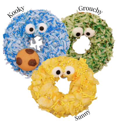 K9 Granola Factory - Gourmet Donut, Monster Mutts Sunny Daze Doggie Donuts - Dog.Dog.Cat.